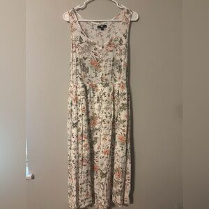 Frye Cream and Pink Sleeveless Sundress